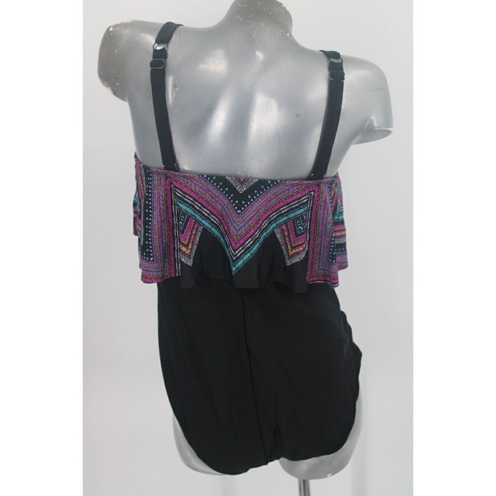 TORRID WIRELESS STRAIGHT FLOUNCE ONE PIECE SWIMSUIT SIZE 1 14-16 - Picture 4 of 9